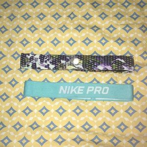 Lulu lemon and Nike pro head bands